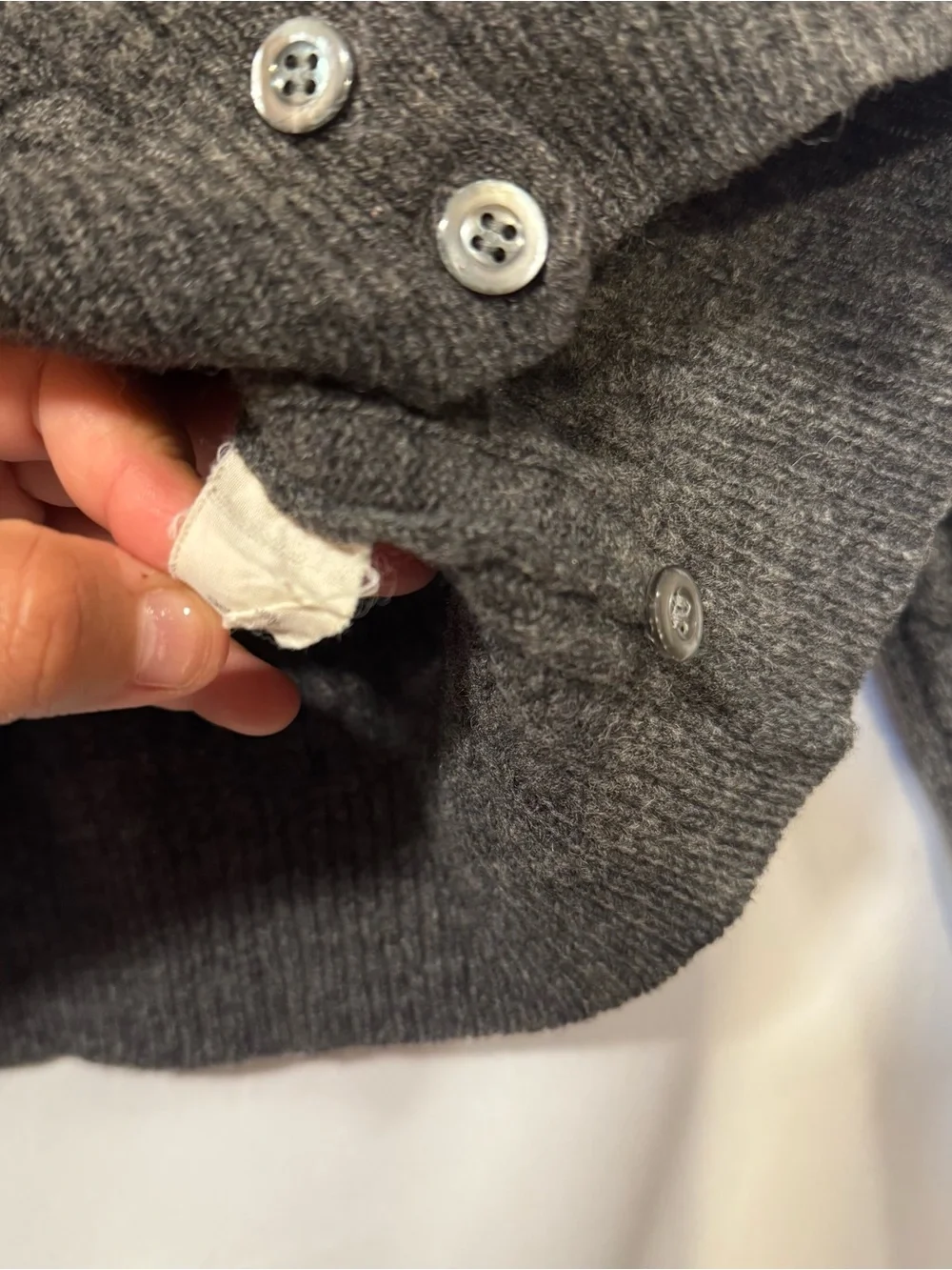 J. Crew Charcoal Cable-Knit Button Cardigan